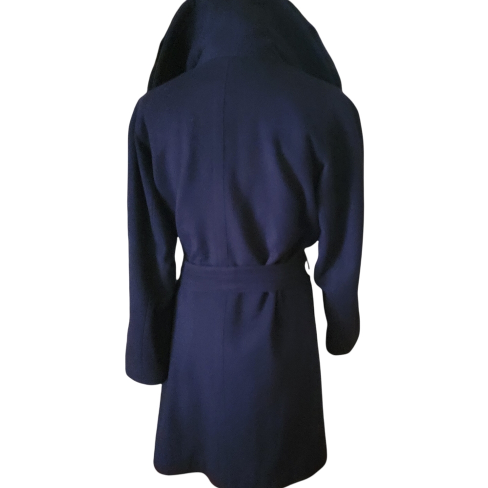 🔥SALE🔥YVES SAINT LAURENT |VNTG WOOL/CASHMERE WRAP COAT W/BLK MINK SHAWL COLLAR - Picture 8 of 16